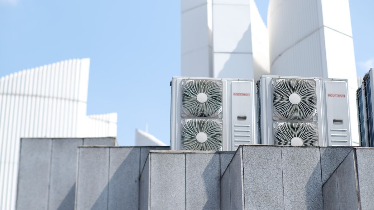 Commercial HVAC units on a rooftop